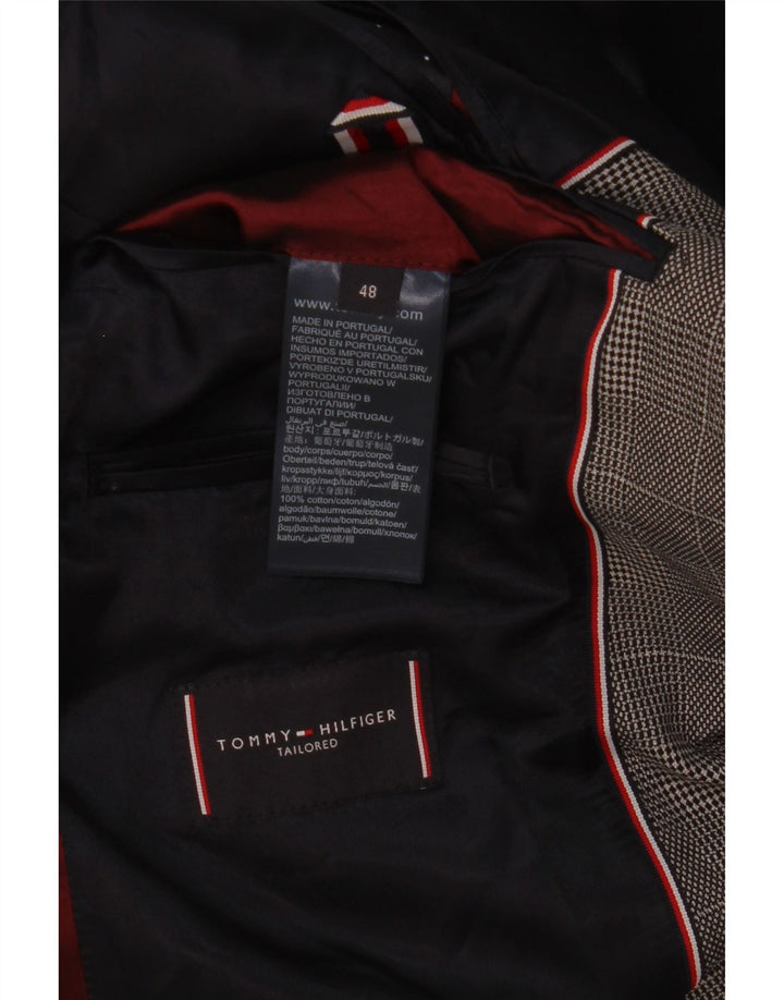Tommy Hilfiger Herre skræddersyet 2-knaps blazerjakke IT 48 Medium Grey Check