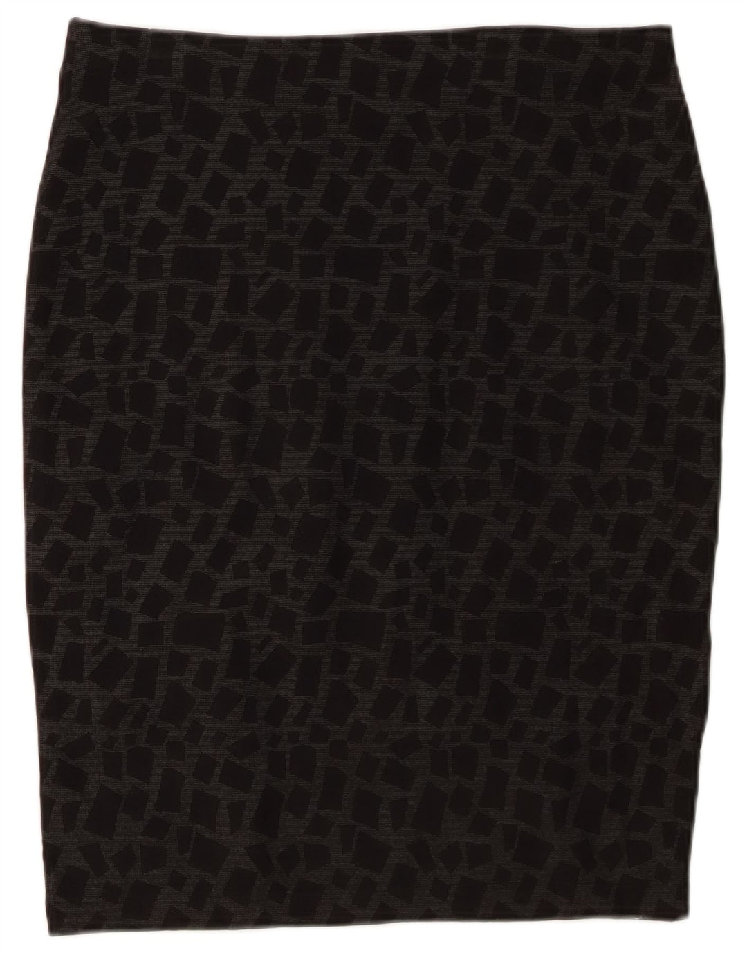 MARKS & SPENCER Womens Pencil Skirt UK 14 Large W32  Black Geometric