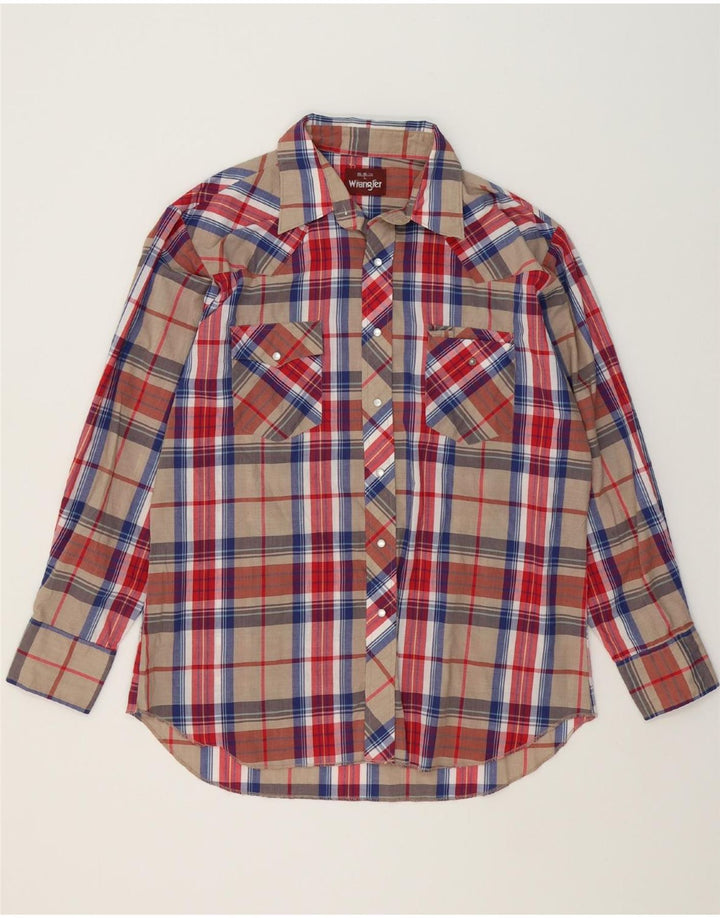 WRANGLER Mens Shirt Size 16 1/2 Large Red Check Vintage Wrangler and Second-Hand Wrangler from Messina Hembry 