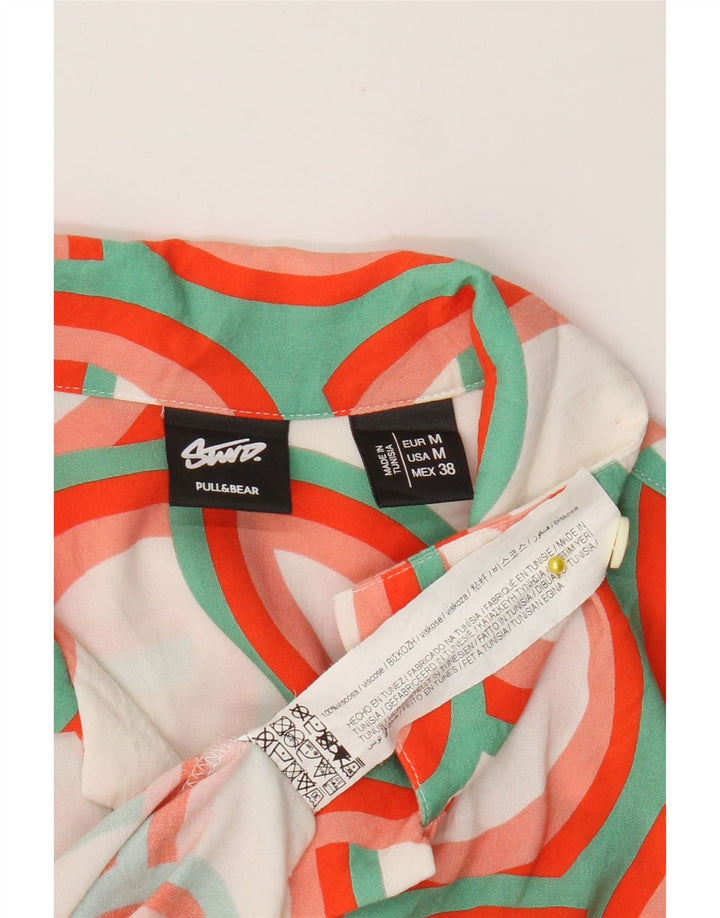 Pull & Bear Kortærmet Herreskjorte Medium Flerfarvet Geometrisk Viscose
