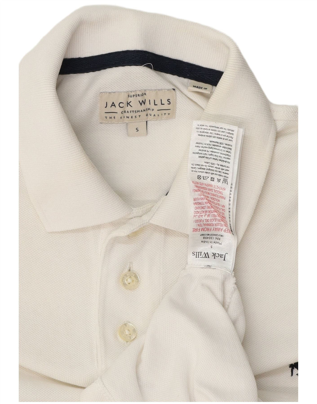 Jack Wills herre poloshirt lille hvid bomuld