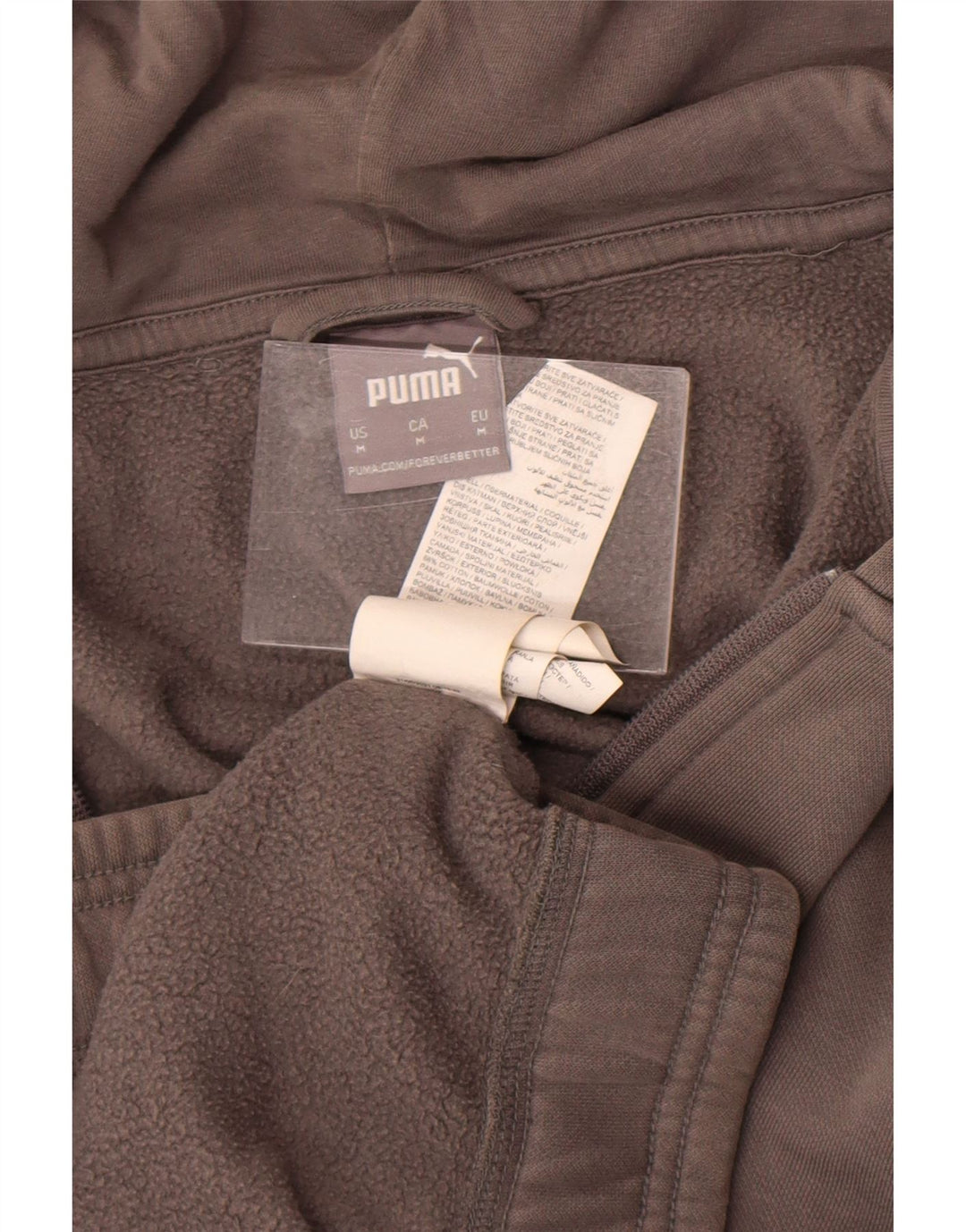 Puma Hættetrøje med lynlås til mænd mellemgrå Colourblock Bomuld