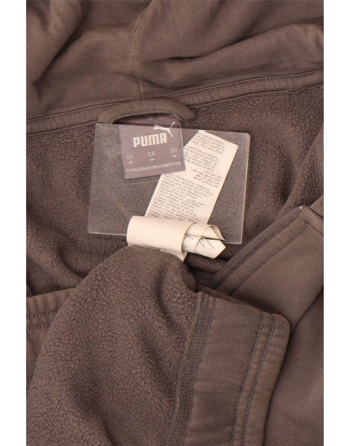 Puma Hættetrøje med lynlås til mænd mellemgrå Colourblock Bomuld