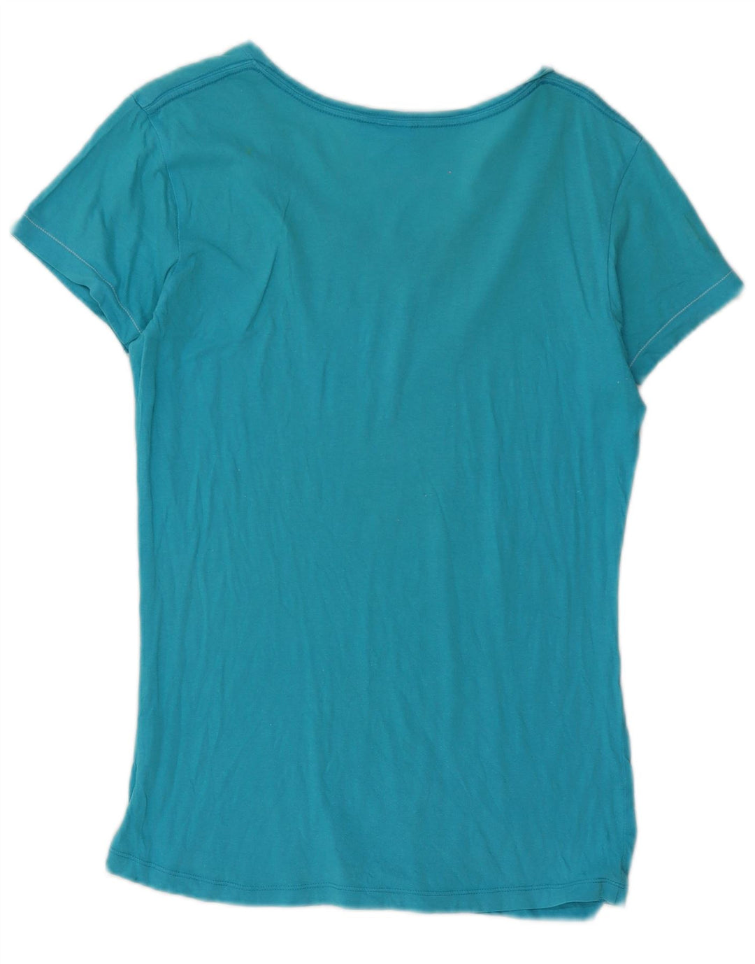 Roxy Dame Grafisk T-Shirt Top UK 16 Stor Blå Bomuld