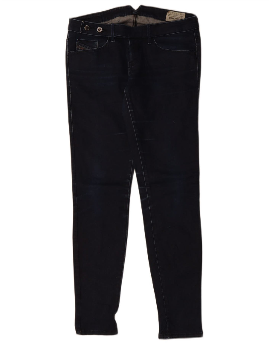 DIESEL Dame Cherick Slim Tapered Jeans W27 L32 Marineblå Bomuld