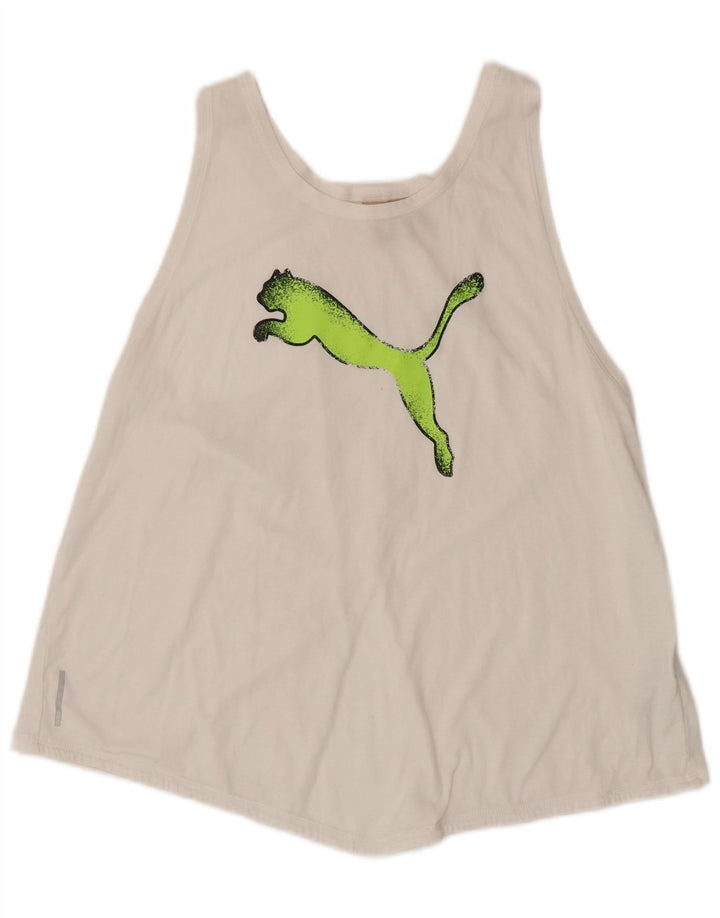 Puma Grafisk Vest Top UK 14 Large White Polyester
