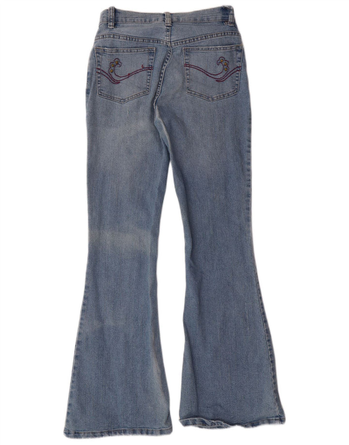 C&A Girls Grafisk Bootcut Jeans 13-14 år W25 L29 Blue Floral Retro