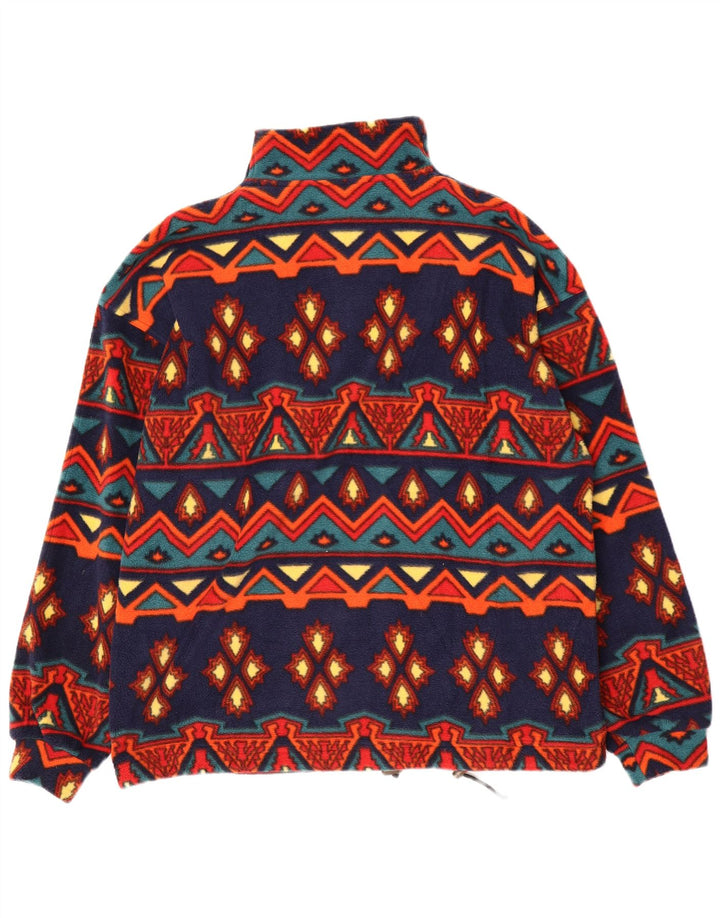 Polartec Fleecejakke til mænd UK 40 Stor flerfarvet geometrisk polyester