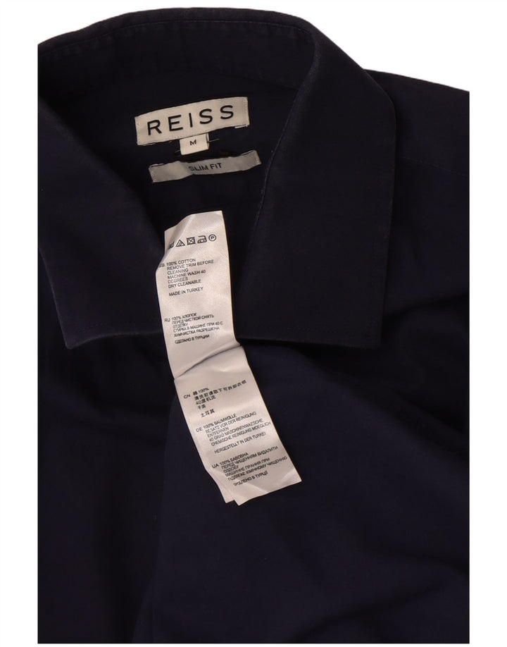 Reiss herre Slim Fit skjorte medium marineblå bomuld