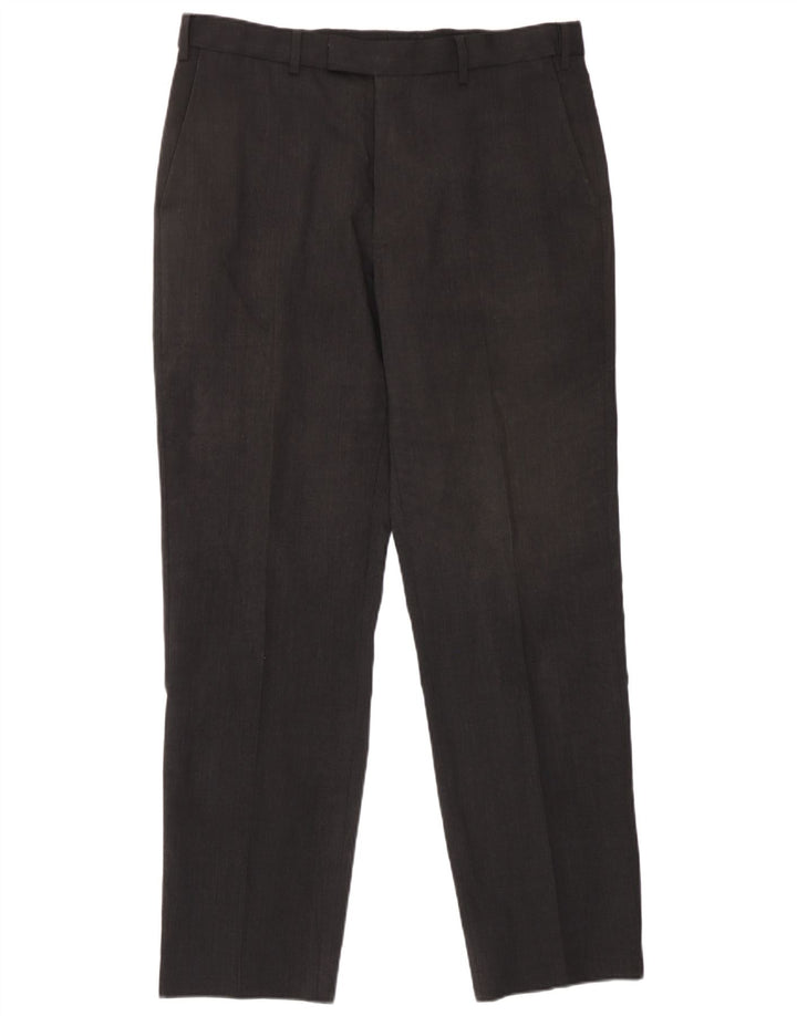 Marks & Spencer Herre Regular Fit Suit Bukser W34 L31 Grå uld