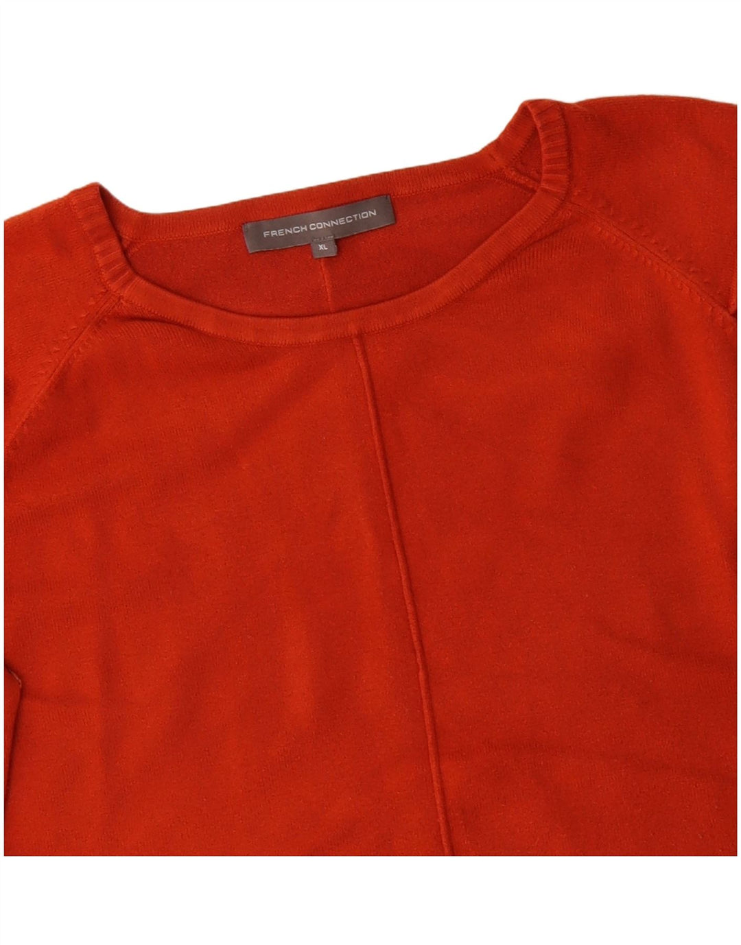 FRANSK FORBINDELSE Dame Boat Neck Jumper Sweater UK 18 XL Orange