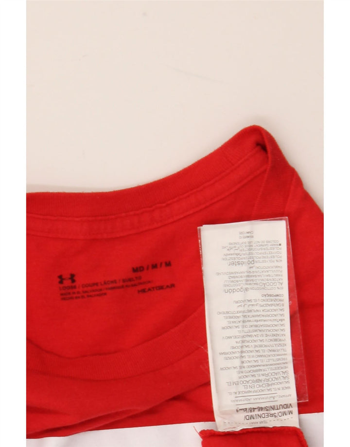Under Armour Herre grafisk T-shirt Top Medium Rød Bomuld