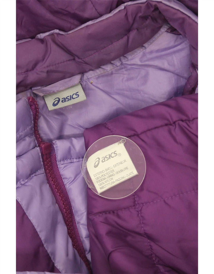 Asics Polstret hættejakke til kvinder UK 10 Lille lilla polyester
