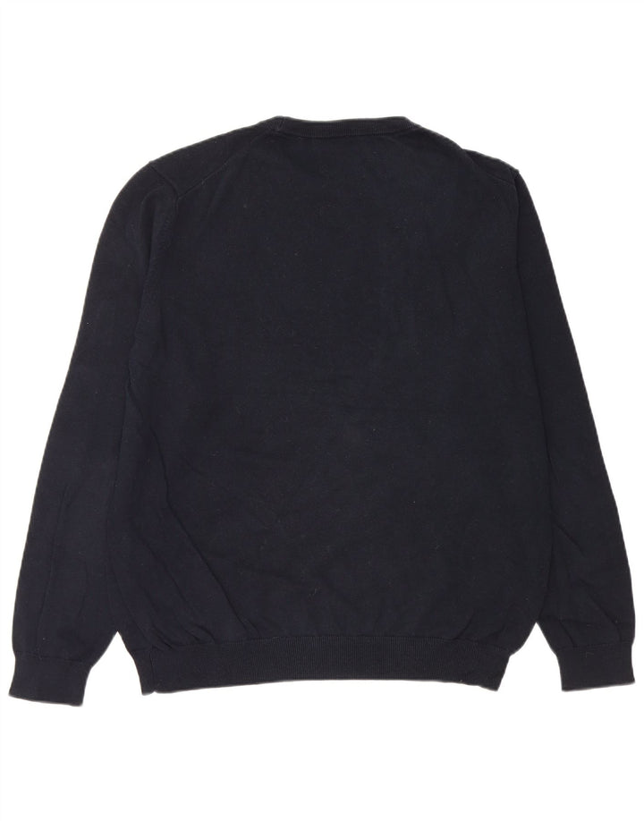 REPLAY Herre sweater med rund hals, stor marineblå bomuld
