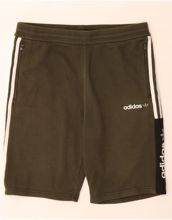 Adidas drenge grafiske sportsshorts 15-16 år Khaki Colourblock