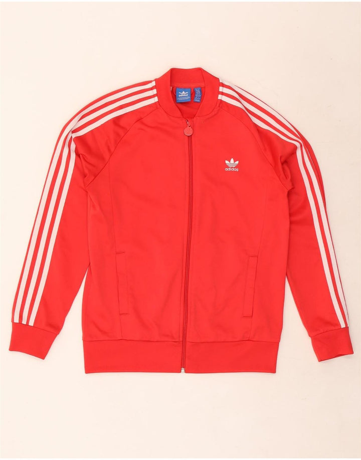 Adidas Drenge Træningsdragt Topjakke 13-14 År Rød Polyester