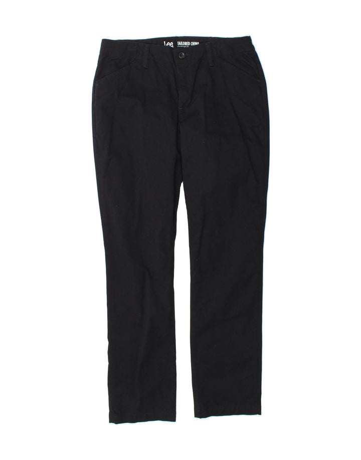 LEE Womens Tailored Slim Straight Chino Trousers US 6 Medium W30 L30 Black Vintage Lee and Second-Hand Lee from Messina Hembry 