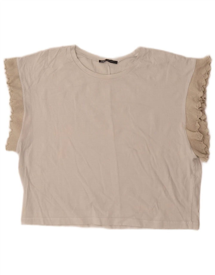 Zara Damebluse Top UK 14 Medium Grå