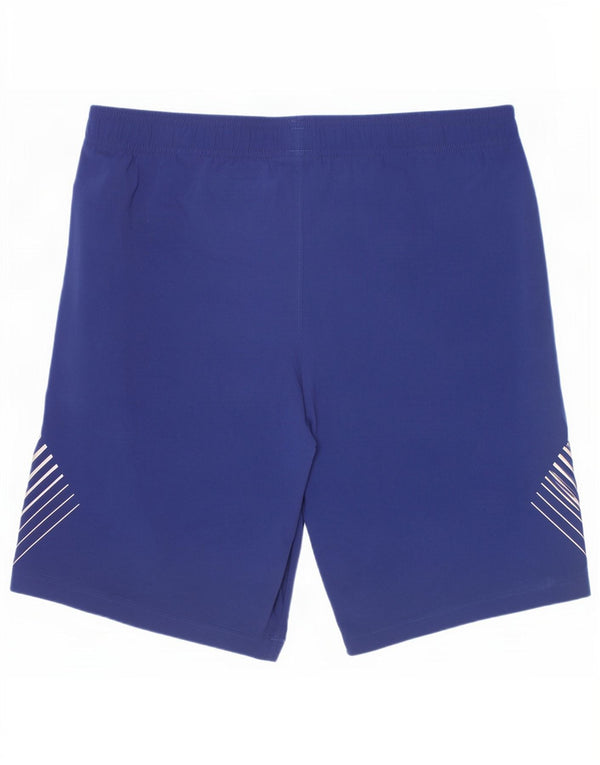 Under Armour Boys Sport Shorts 11-12 Years Large Navy Blue Colourblock