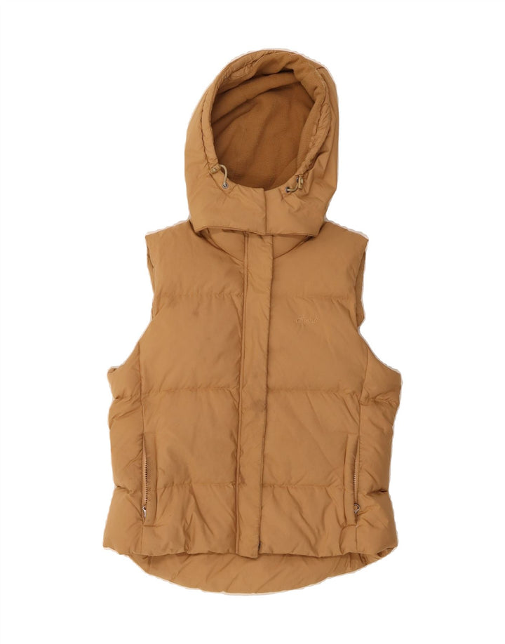 ESPRIT Womens Hooded Padded Gilet UK 10 Small Beige Polyester Vintage Esprit and Second-Hand Esprit from Messina Hembry 