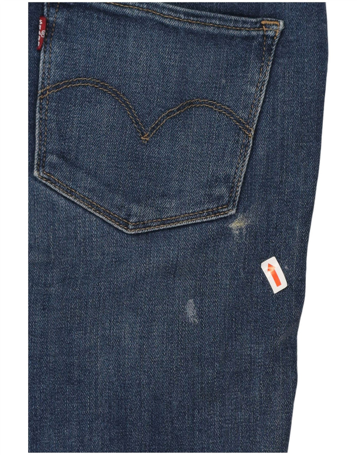 LEVI'S Womens 714 Straight Jeans W29 L30 Blue Cotton
