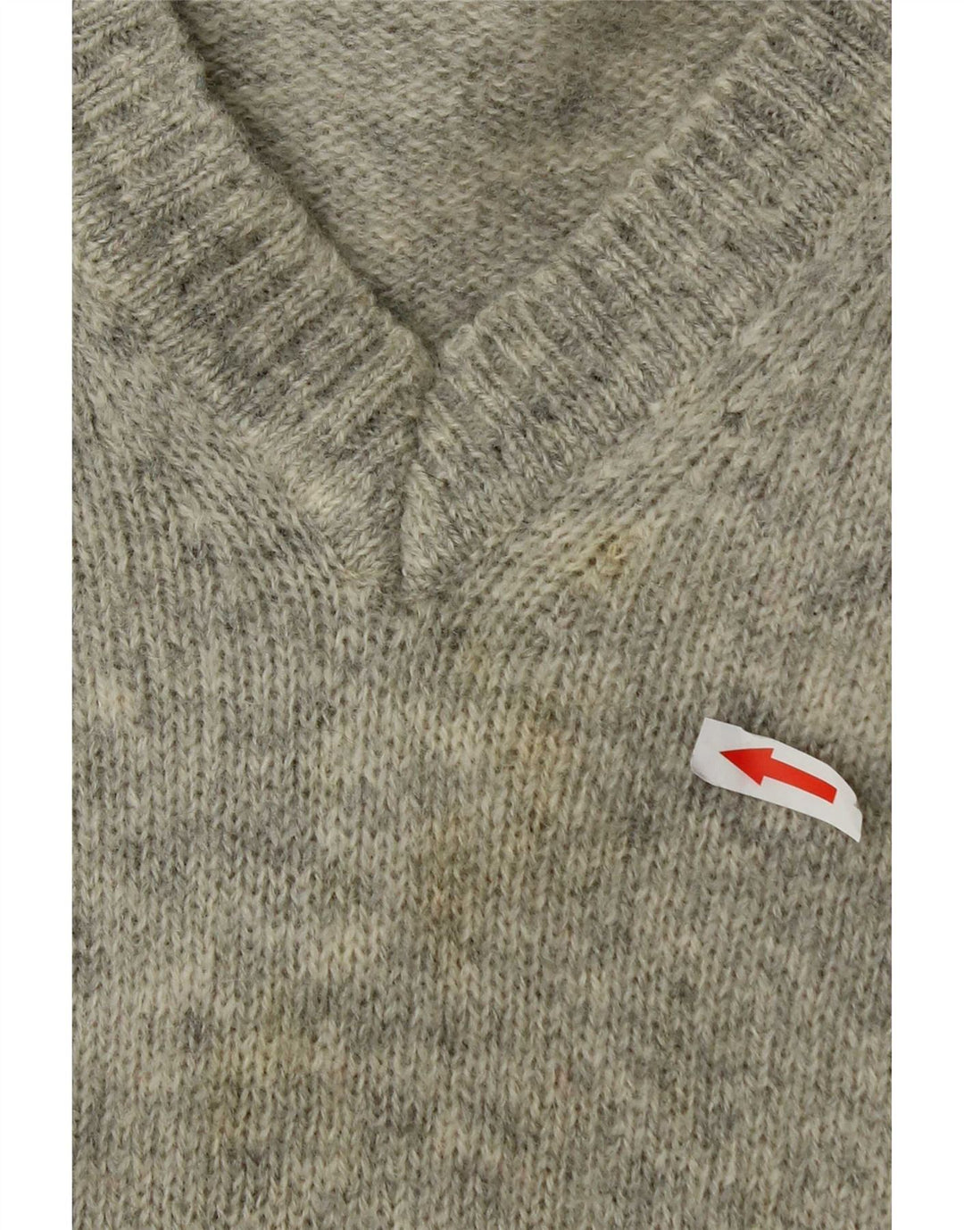 Sergio Tacchini Herre V-hals sweater 2XL Grå Flecked Wool