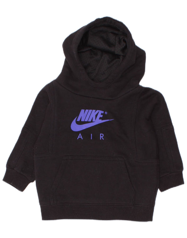 Nike Baby Boys Grafisk hættetrøje 12-18 måneder Sort bomuld