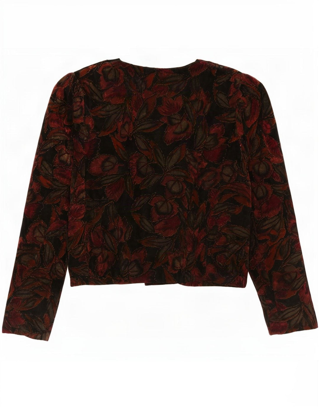 Vintage Dame Velvet Blazer Jacket IT 44 Medium Multicolored Floral