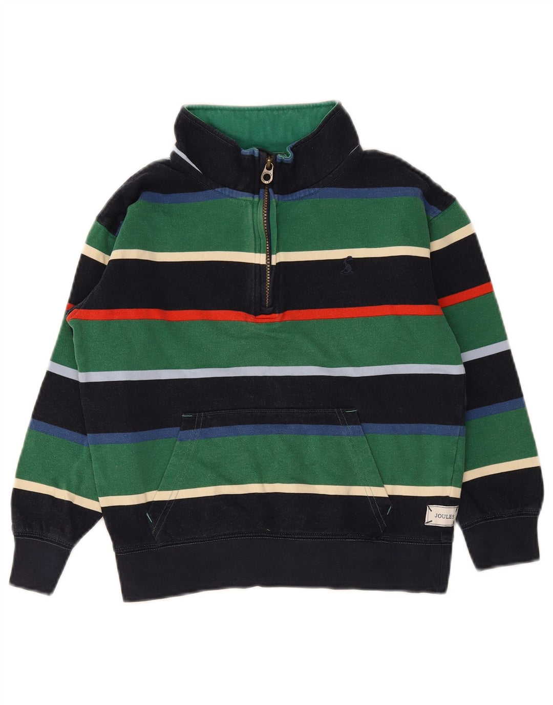 Joules drenge sweatshirt med lynlås 9-10 år Flerfarvet stribet