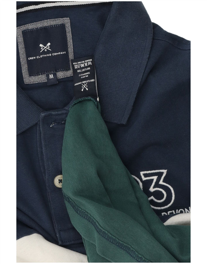 Besætningstøj Herre poloshirt Medium Blue Colourblock Bomuld
