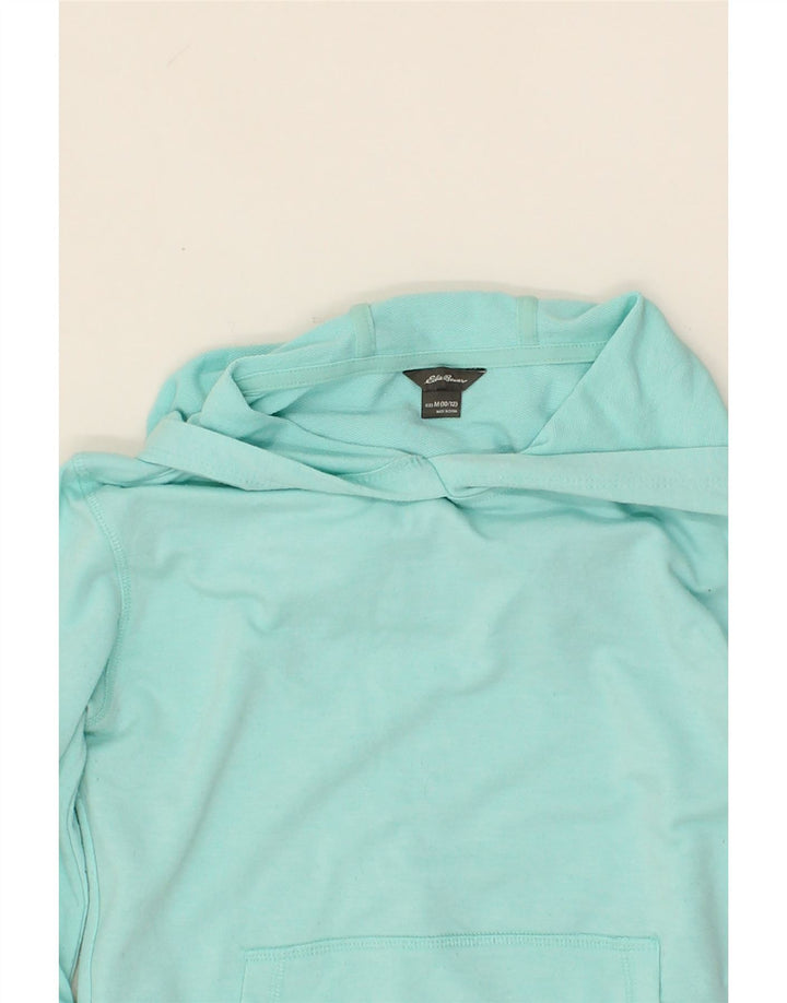 EDDIE BAUER Girls Hoodie Jumper 10-11 Years Medium Turquoise Polyester Vintage Eddie Bauer and Second-Hand Eddie Bauer from Messina Hembry 