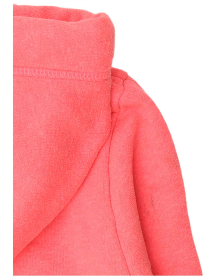 Superdry hættetrøje til kvinder med lynlås UK 14 Medium Pink Polyester