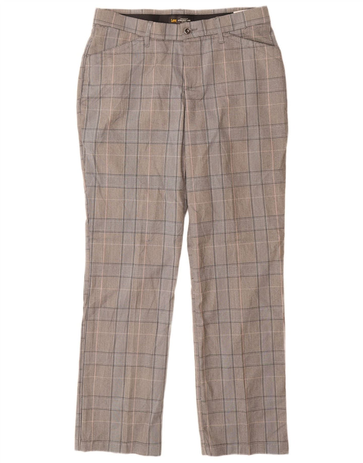 Lee Dame Mid Rise Casual Bukser US 12 Large W32 L32 Grå Polyester