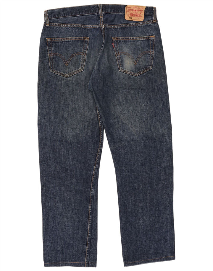 Levi's Herre 501 lige jeans W36 L28 blå bomuld