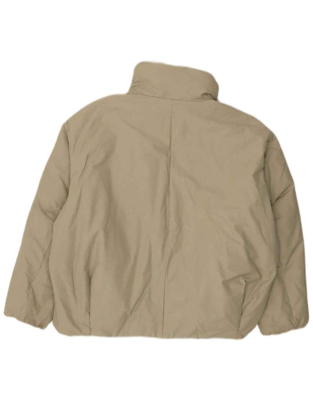 Zara Dame Oversized Polstret Jakke UK 10 Lille Grå Bomuld