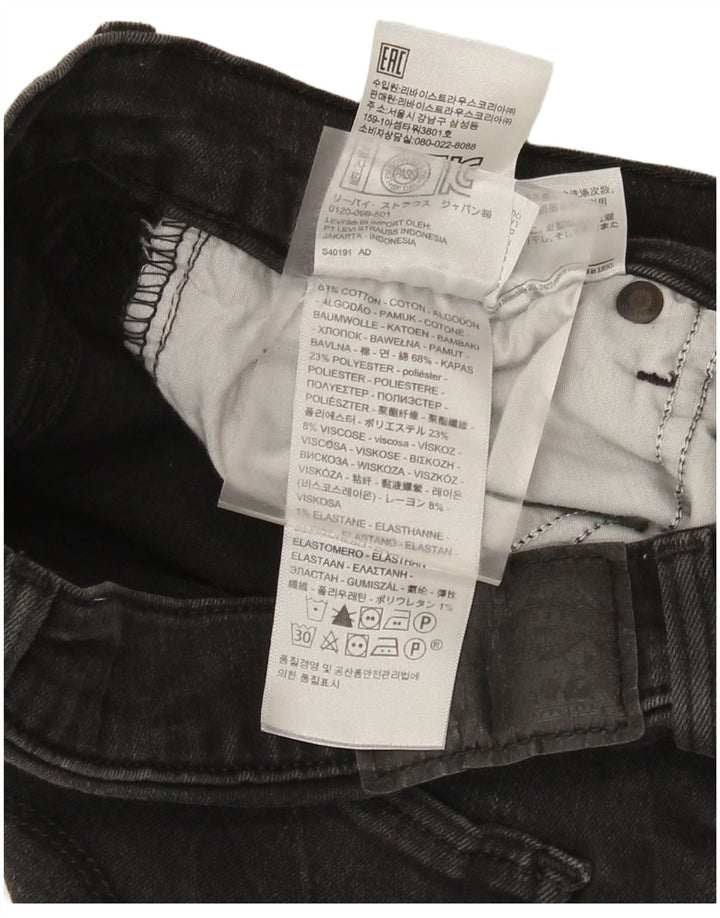 Levi's skinny jeans til kvinder W28 L32 sort bomuld