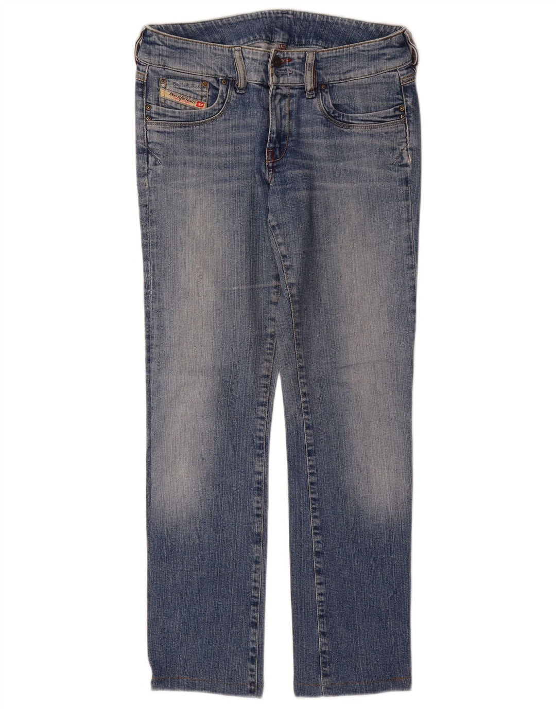 Diesel Dame Straight Jeans W28 L29 Blå Bomuld