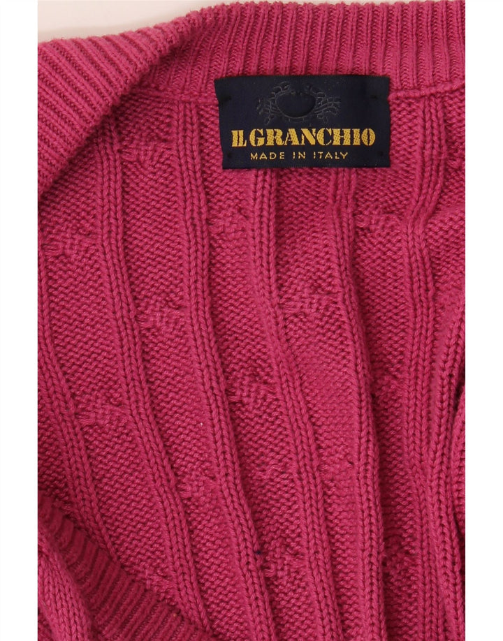 Il Granchio Herre Cardigan Sweater Large Pink