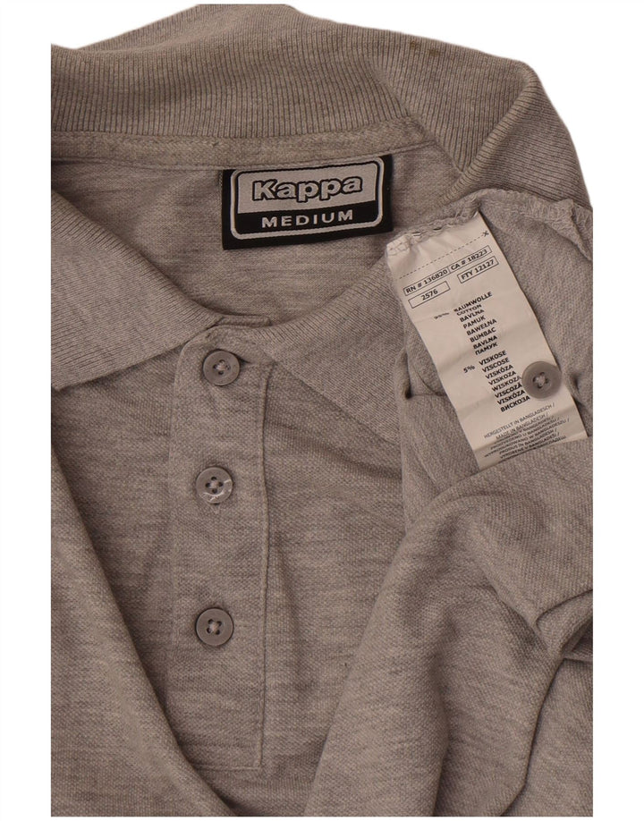Kappa herre poloshirt mellemgrå flækket bomuld