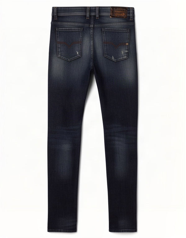 Diesel Womens Sleenker Distressed Skinny Jeans W30 L32 Navy Blue Cotton
