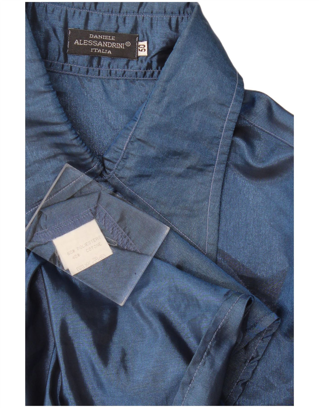 Daniele Alessandrini Herreskjorte IT 50 Medium Navyblå Polyester