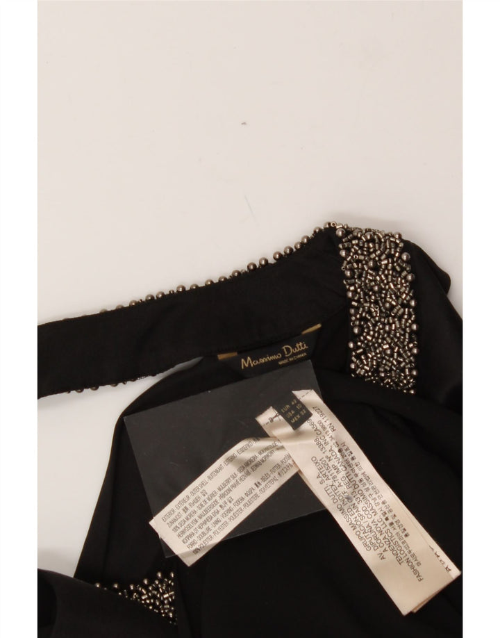 MASSIMO DUTTI Womens Sleeveless Sheath Dress EU 42 Large Black Silk Vintage Massimo Dutti and Second-Hand Massimo Dutti from Messina Hembry 