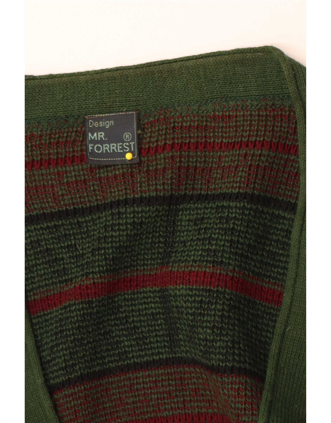 Mr. Forrest Herre Cardigan Sweater XL Grøn Geometrisk