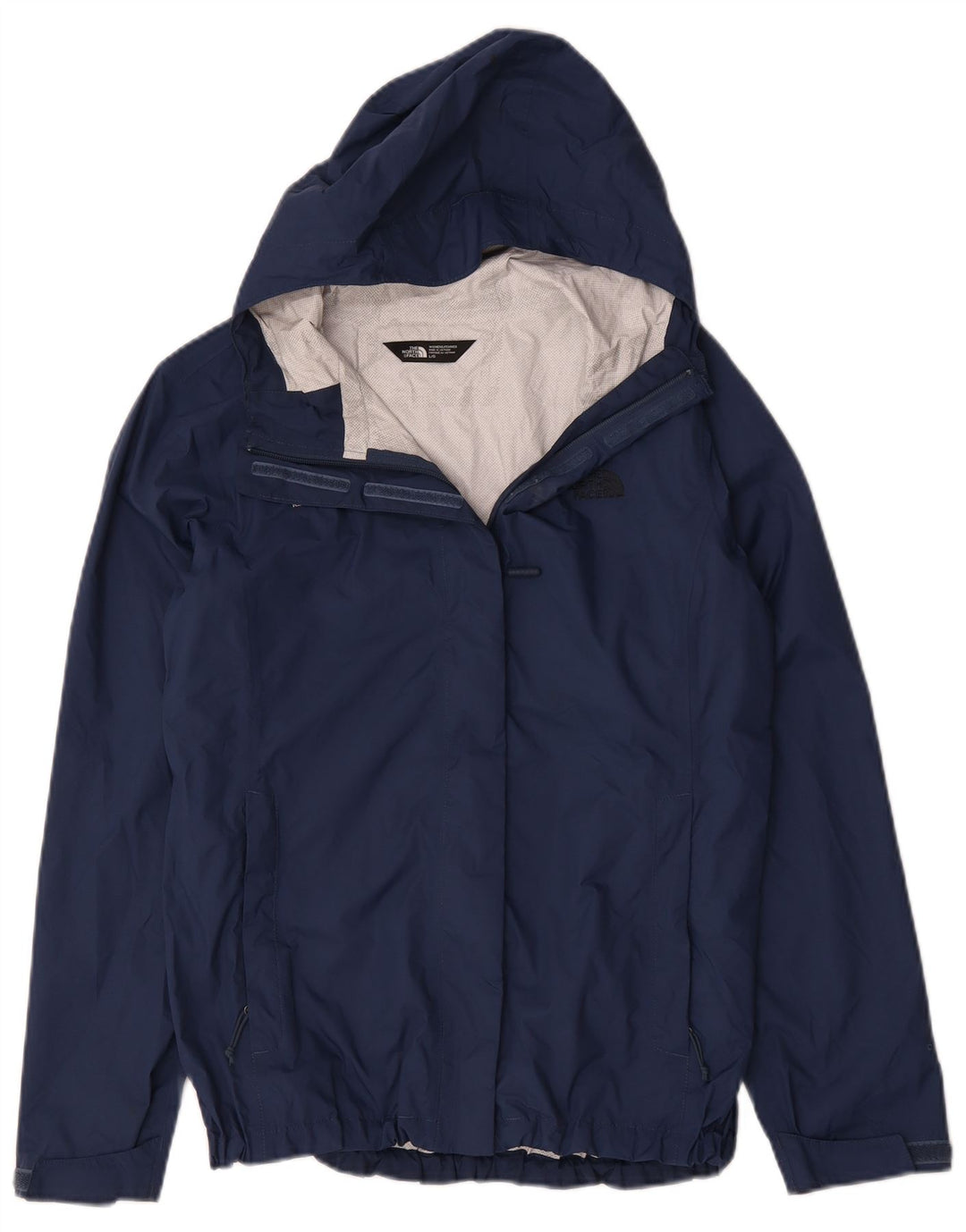 The North Face Regnjakke med hætte til kvinder UK 16 Large Navy Blue