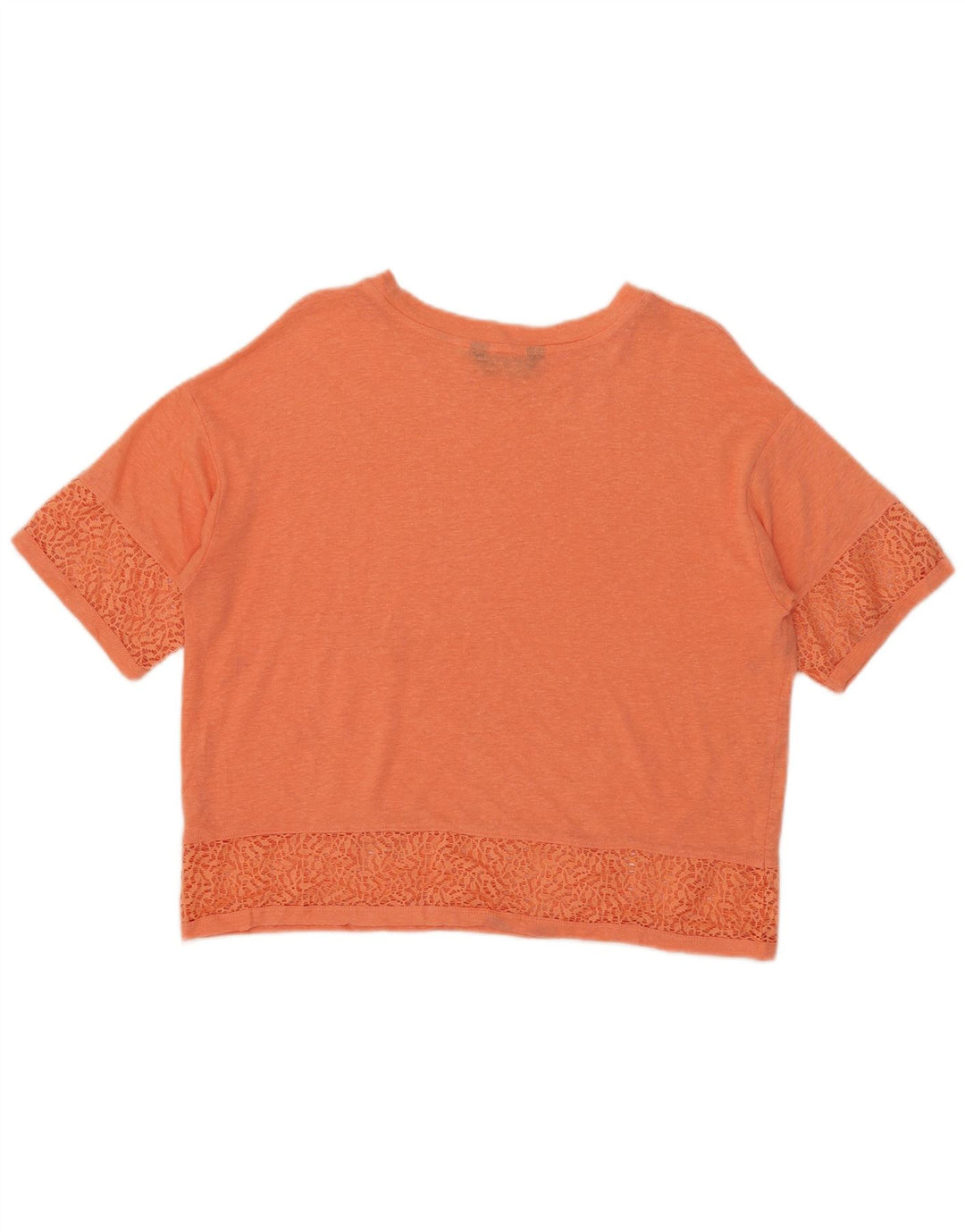 Marks & Spencer Womens Crop Oversized T-shirt Top UK 10 Small Orange