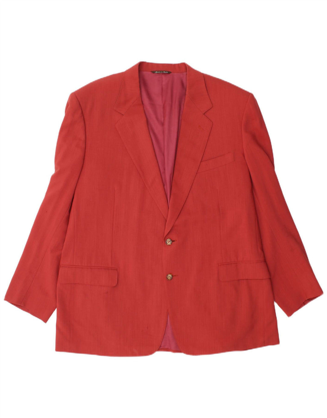 CANALI Mens 2 Button Blazer Jacket IT 56 3XL Red Virgin Wool