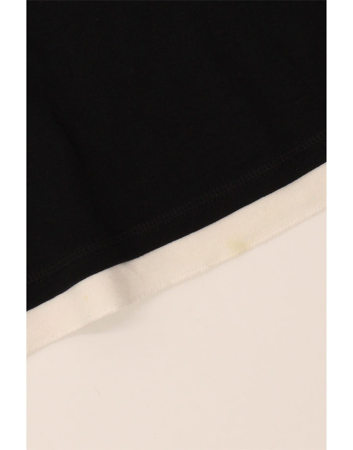 MARKS & SPENCER Womens Top 3/4 Sleeve UK 14 Medium Black Cotton Vintage Marks & Spencer and Second-Hand Marks & Spencer from Messina Hembry 