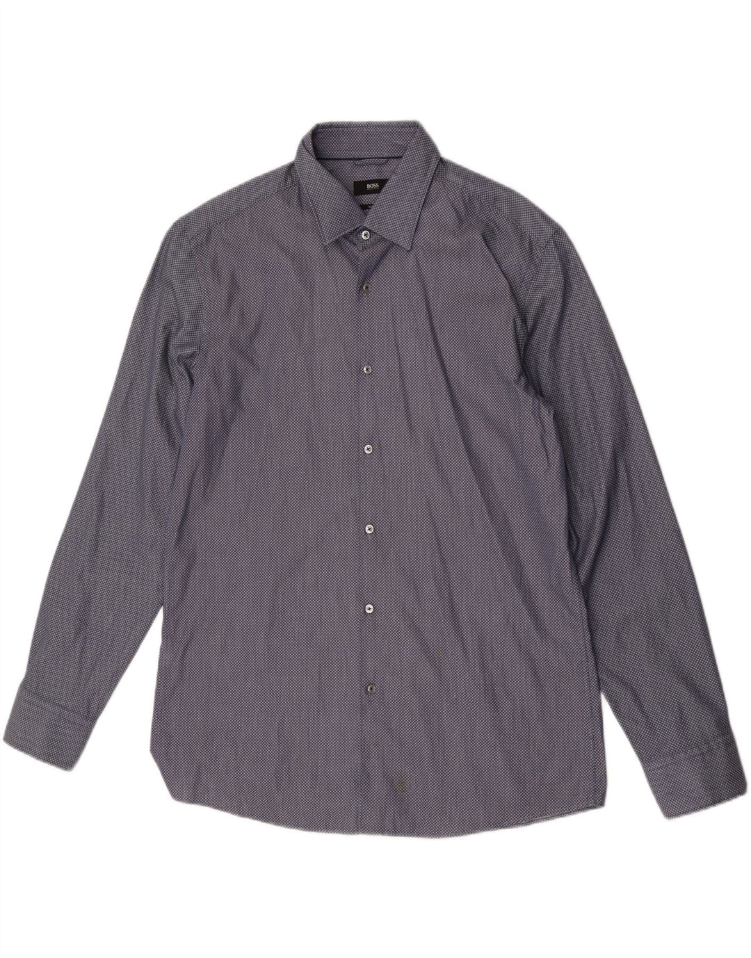 Hugo Boss Herre Slim Fit Skjorte Str. 17 43 XL Blå Ternet