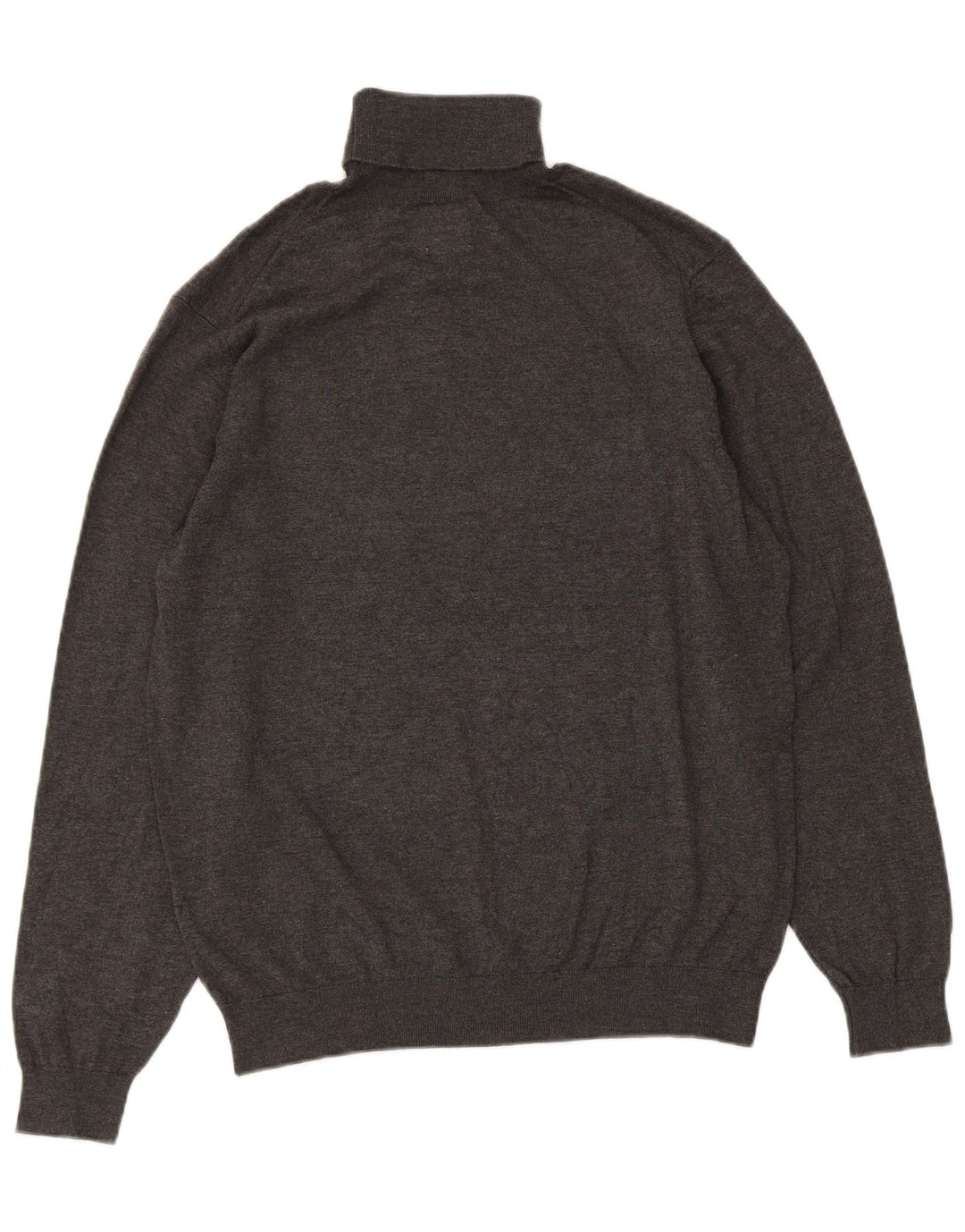 Zara Herre Rullehalstrøje Stor Grå Flecked Viscose
