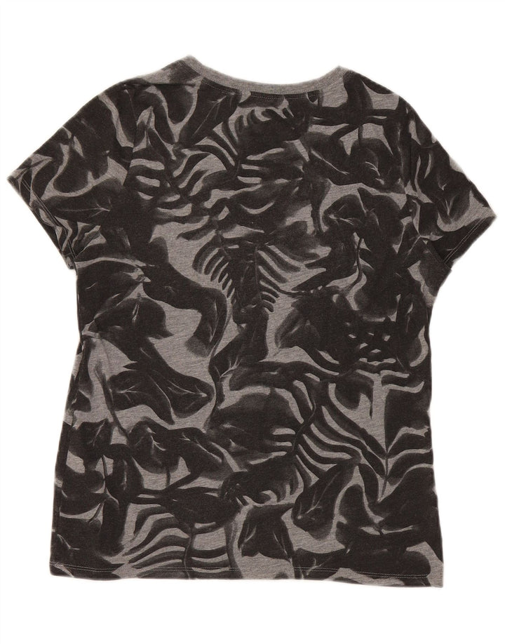 NIKE Girls Abstract Pattern Graphic T-Shirt Top 13-14 Years XL Grey